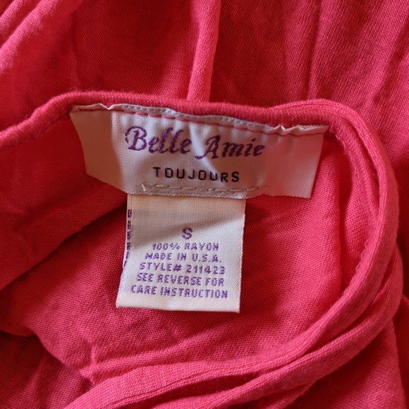 Belle Amie Toujours Coral Pink Halter Y2K Dress Small - Picture 5 of 5